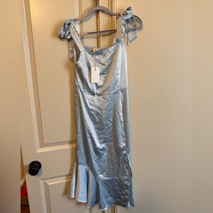 Skies are Blue midi satin dress